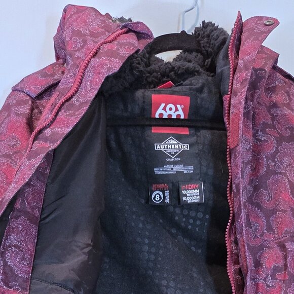 NWT 686 Wine Paisley Herringbone Insulated Winter & Snowboarding Jacket Size M - Picture 5 of 6